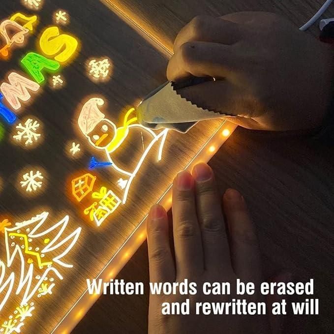 Create Magical 3D Glow Messages – Fun LED Writing Pad for Kids - The Kidzaria