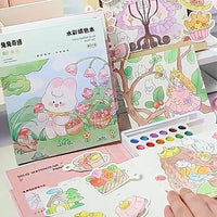 Cartoon Art Coloring Painting Set for Kid's - The Kidzaria