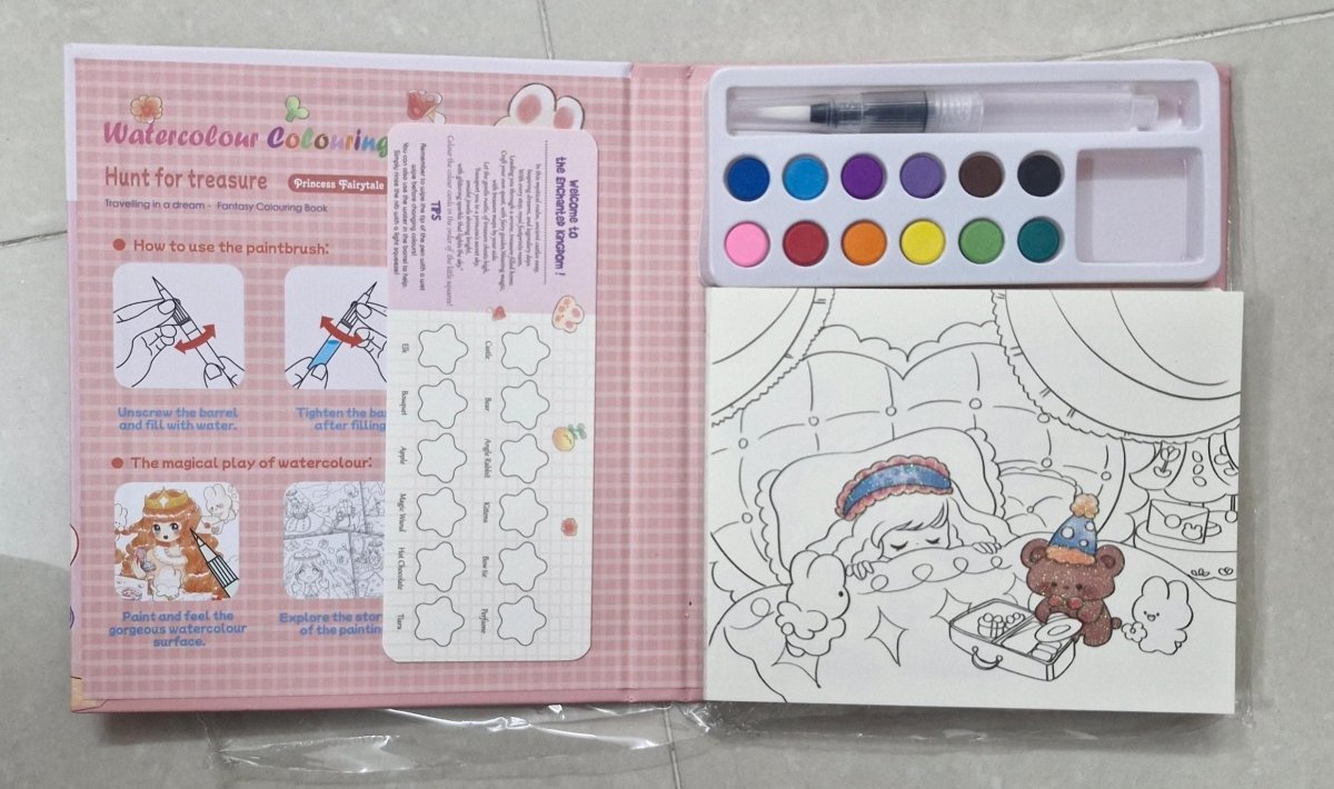 Cartoon Art Coloring Painting Set for Kid's - The Kidzaria